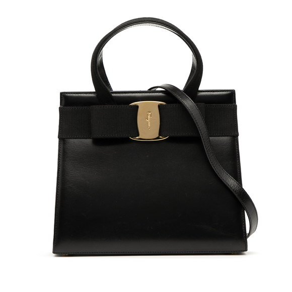 Pre-Loved Ferragamo Leather Vara Bow Satchel - Picture 1 of 7